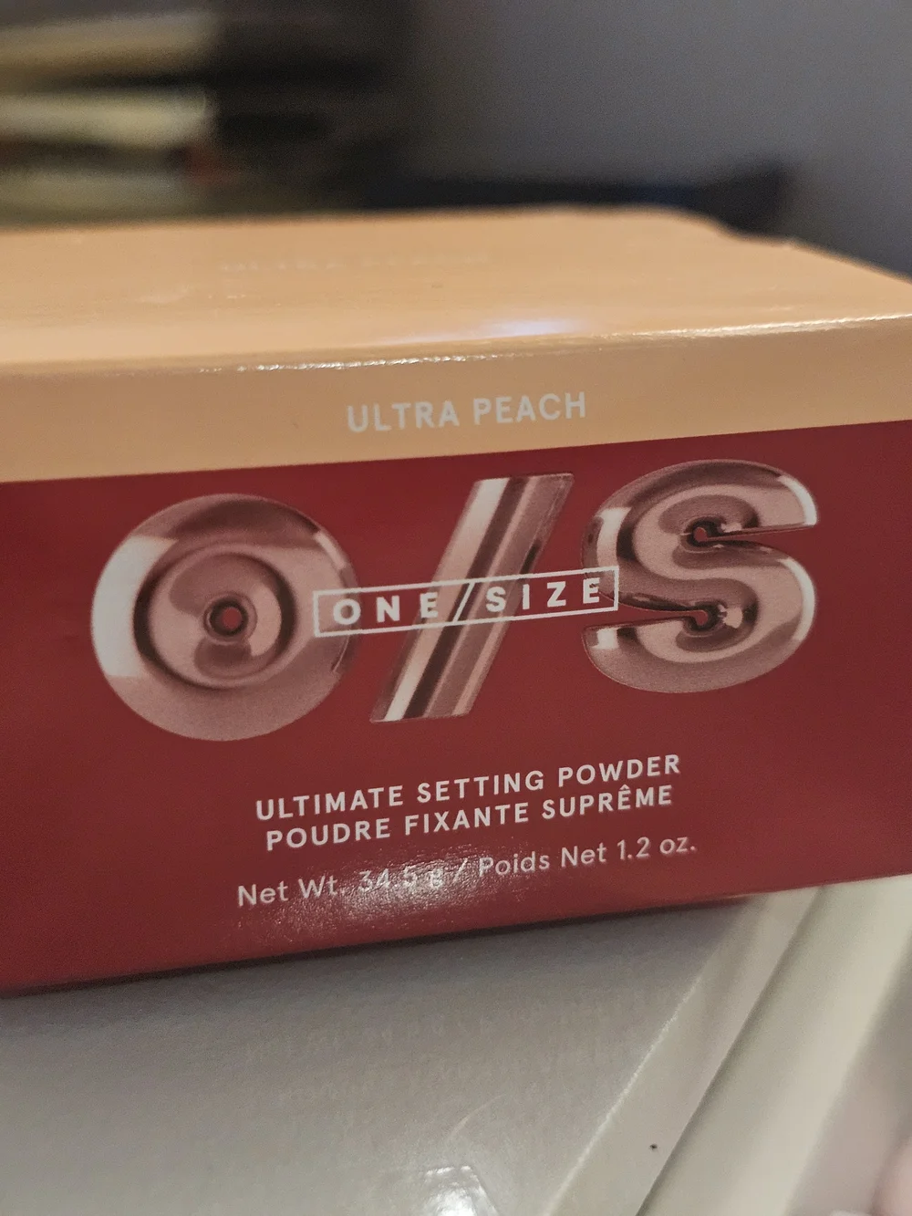 ONE/SIZE Ultra Peach Setting Powder – Peach & Red Packaging